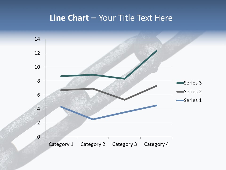 Frozen Chain Isolated On White Background PowerPoint Template