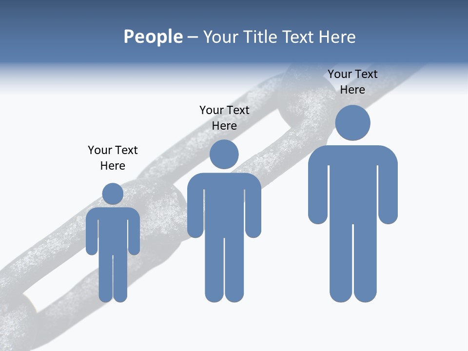 Frozen Chain Isolated On White Background PowerPoint Template