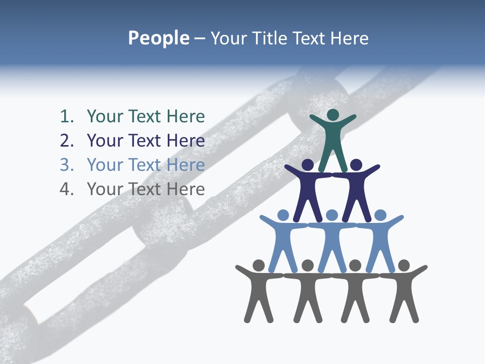 Frozen Chain Isolated On White Background PowerPoint Template