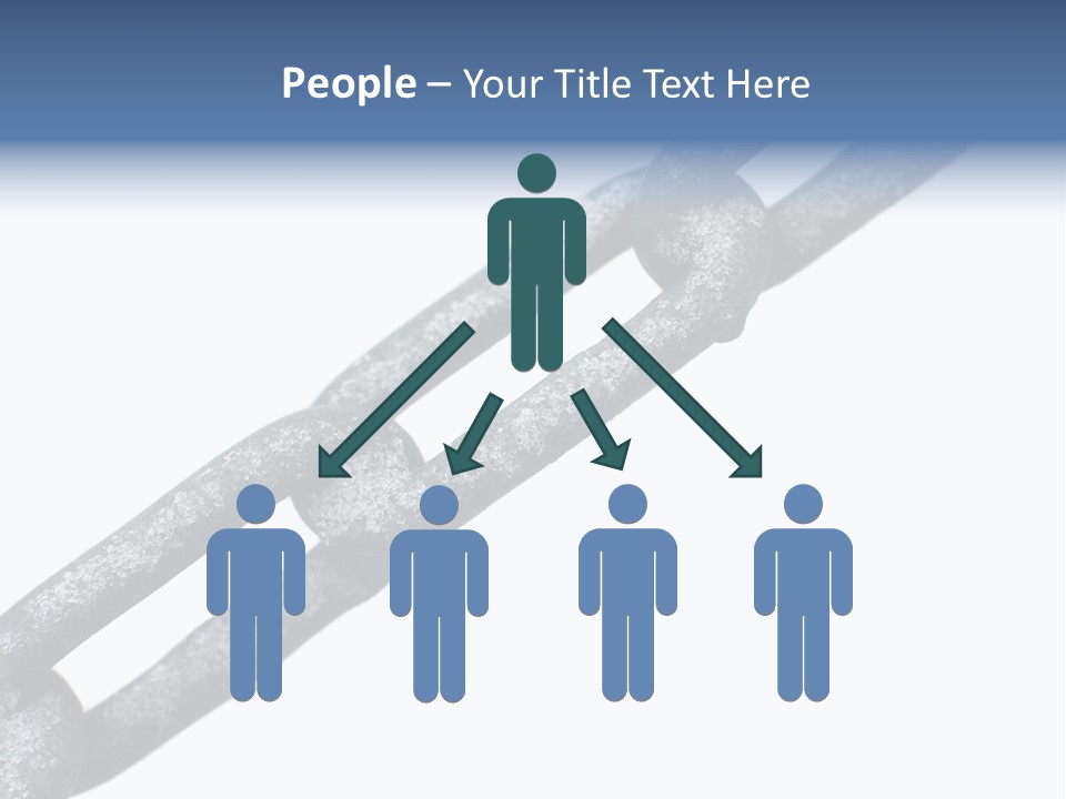 Frozen Chain Isolated On White Background PowerPoint Template