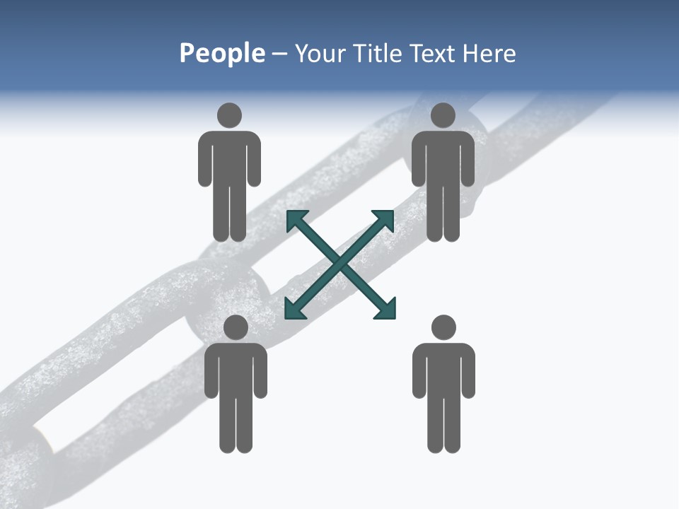 Frozen Chain Isolated On White Background PowerPoint Template