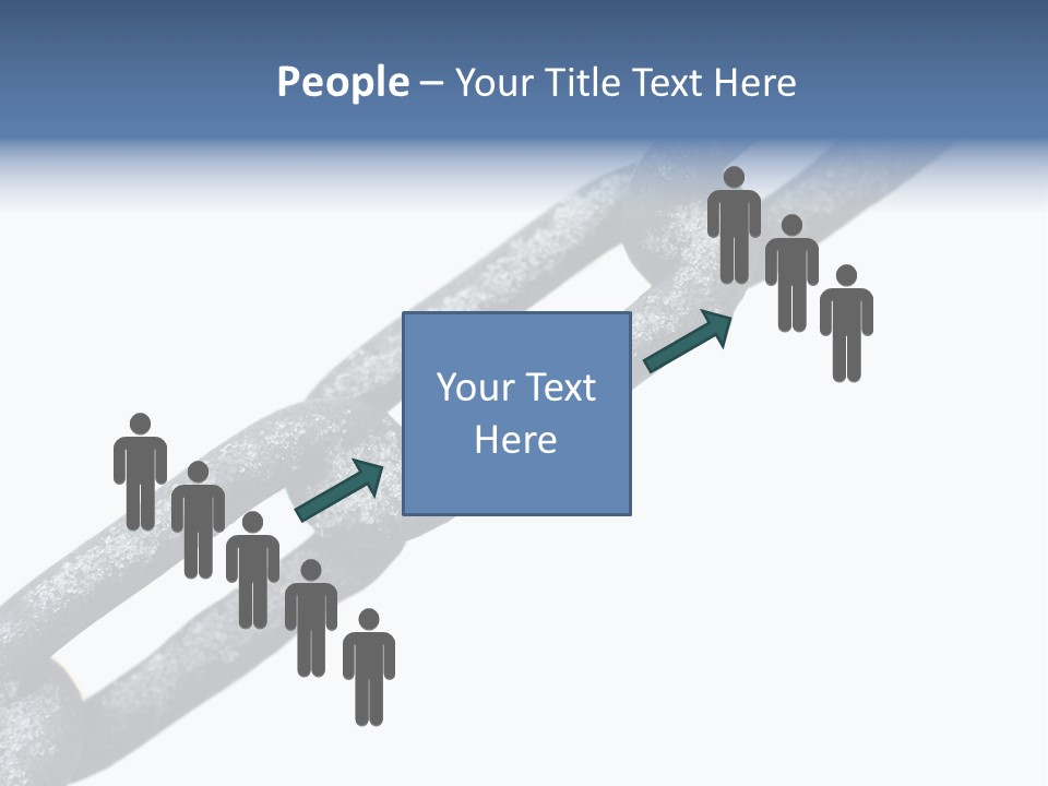 Frozen Chain Isolated On White Background PowerPoint Template