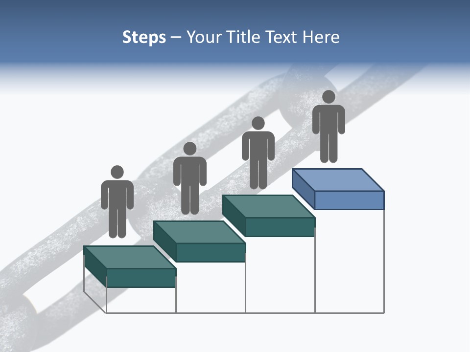 Frozen Chain Isolated On White Background PowerPoint Template