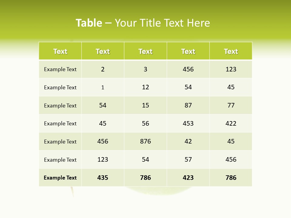 Close Up Of A Green Grapes Isolated Over White Background. PowerPoint Template