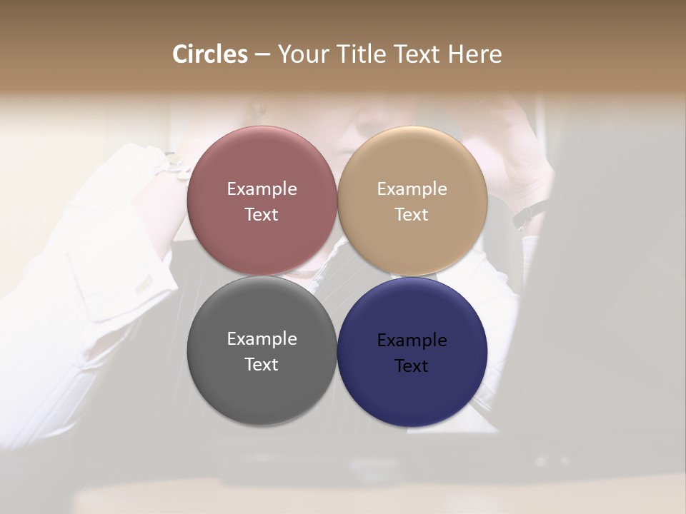 Businesswoman - Business Woman Concentrated - Concentrative . She Wears Glasses And Did Some Calculation. PowerPoint Template