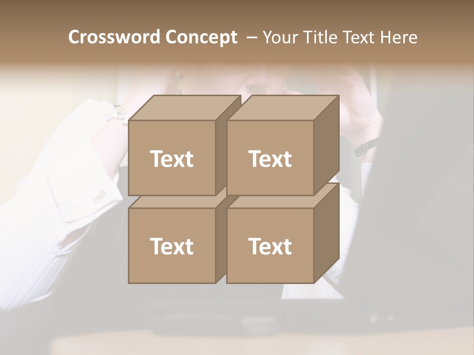 Businesswoman - Business Woman Concentrated - Concentrative . She Wears Glasses And Did Some Calculation. PowerPoint Template