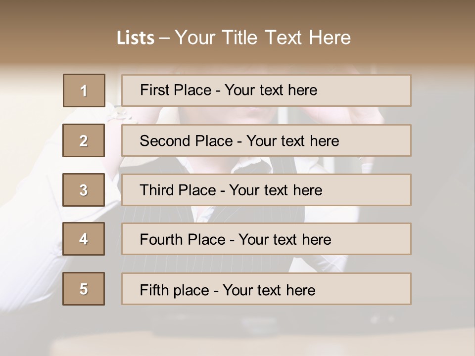 Businesswoman - Business Woman Concentrated - Concentrative . She Wears Glasses And Did Some Calculation. PowerPoint Template