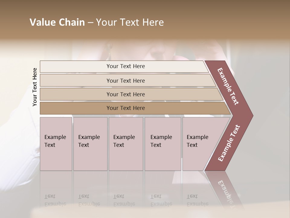 Businesswoman - Business Woman Concentrated - Concentrative . She Wears Glasses And Did Some Calculation. PowerPoint Template