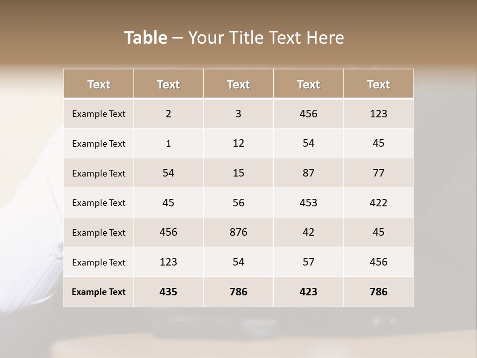 Businesswoman - Business Woman Concentrated - Concentrative . She Wears Glasses And Did Some Calculation. PowerPoint Template