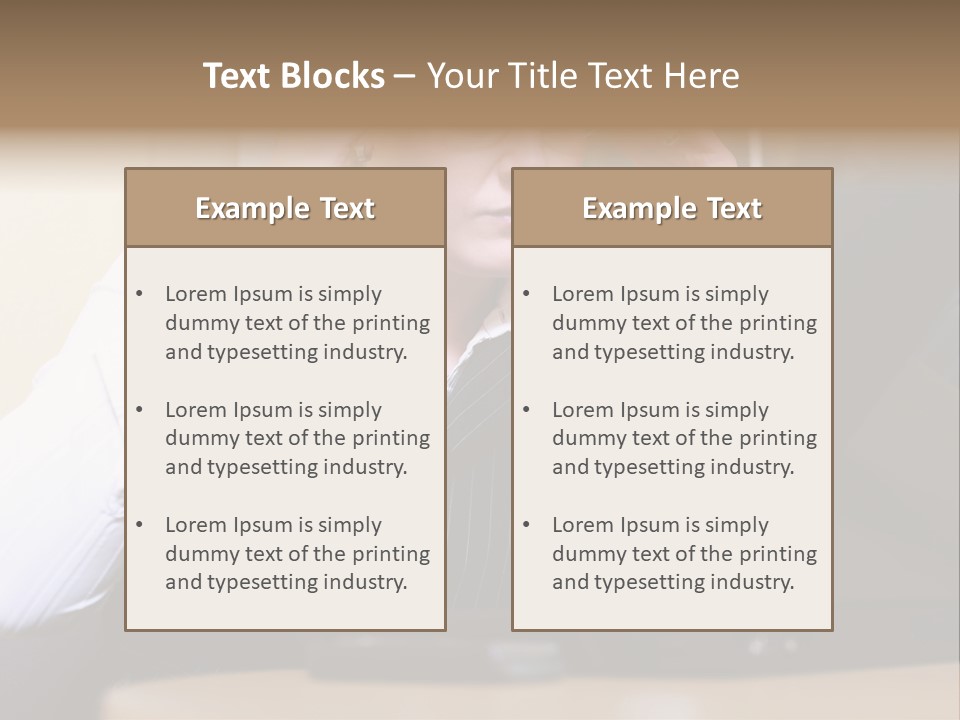 Businesswoman - Business Woman Concentrated - Concentrative . She Wears Glasses And Did Some Calculation. PowerPoint Template