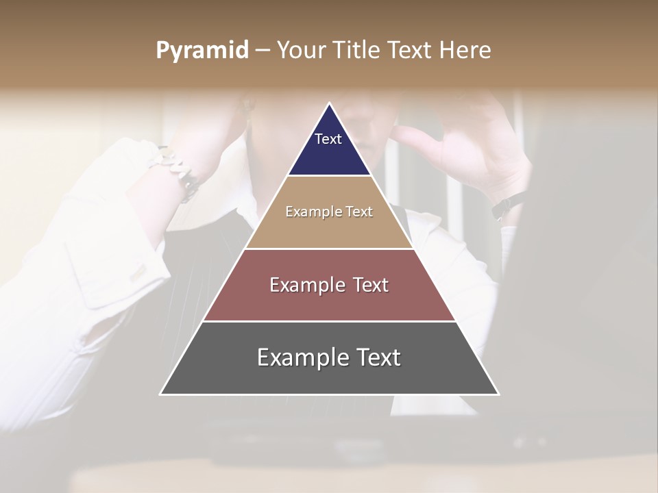 Businesswoman - Business Woman Concentrated - Concentrative . She Wears Glasses And Did Some Calculation. PowerPoint Template