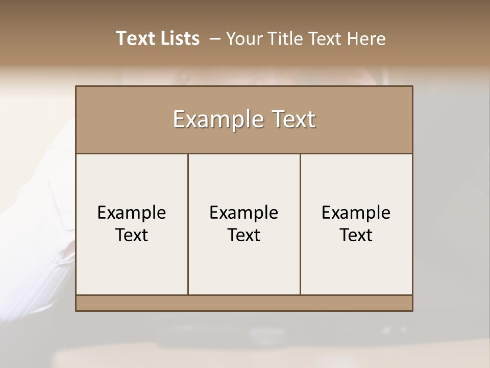 Businesswoman - Business Woman Concentrated - Concentrative . She Wears Glasses And Did Some Calculation. PowerPoint Template