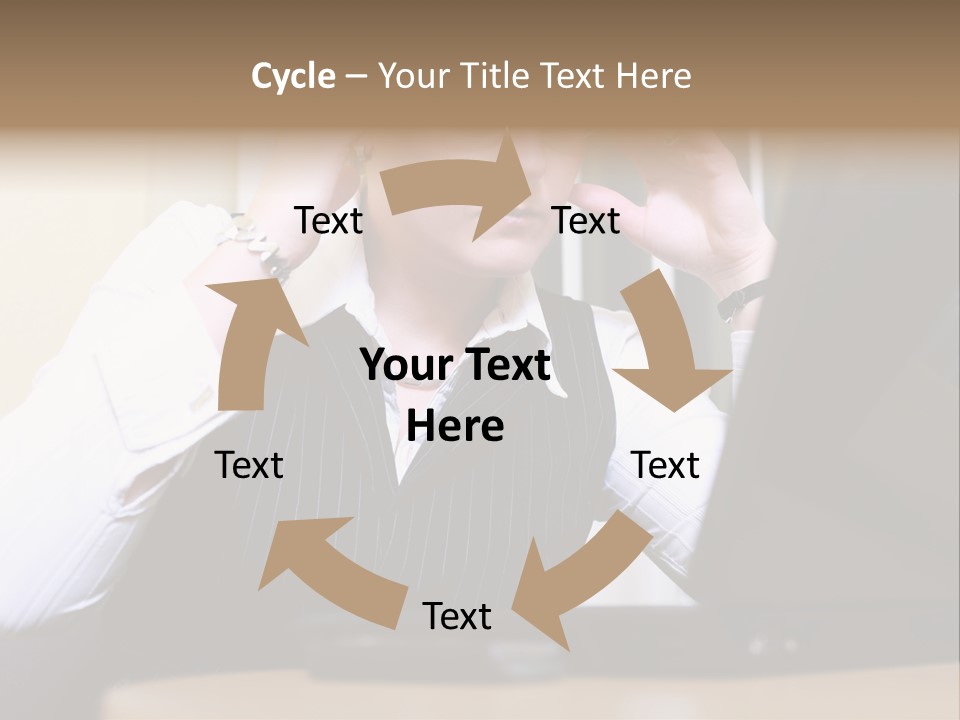 Businesswoman - Business Woman Concentrated - Concentrative . She Wears Glasses And Did Some Calculation. PowerPoint Template