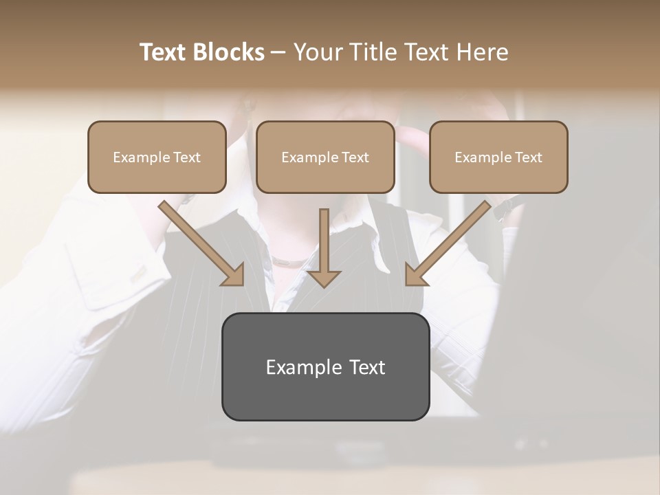 Businesswoman - Business Woman Concentrated - Concentrative . She Wears Glasses And Did Some Calculation. PowerPoint Template