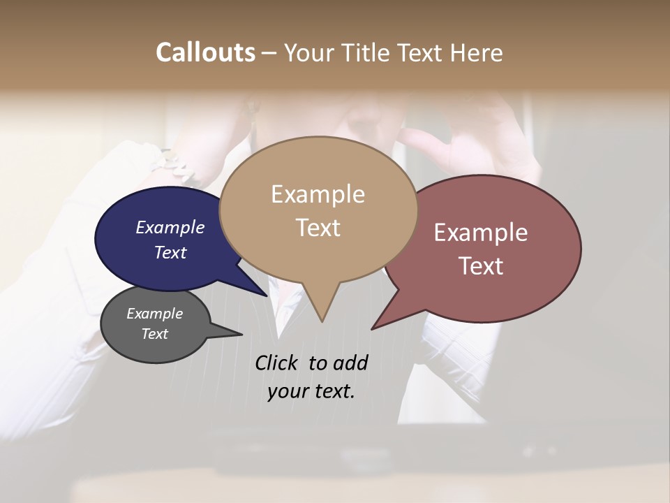 Businesswoman - Business Woman Concentrated - Concentrative . She Wears Glasses And Did Some Calculation. PowerPoint Template