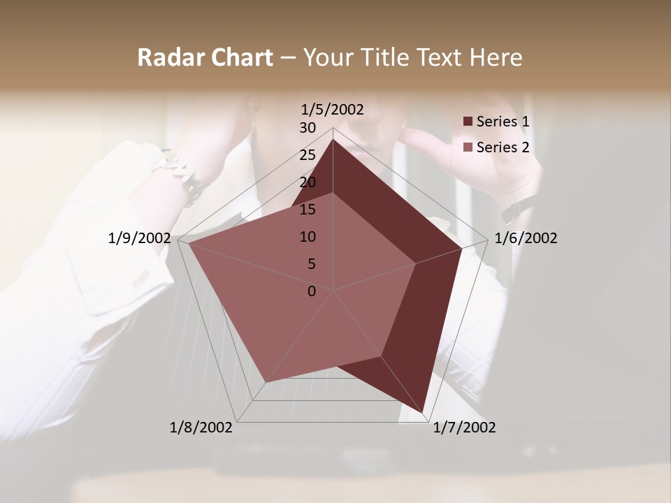 Businesswoman - Business Woman Concentrated - Concentrative . She Wears Glasses And Did Some Calculation. PowerPoint Template