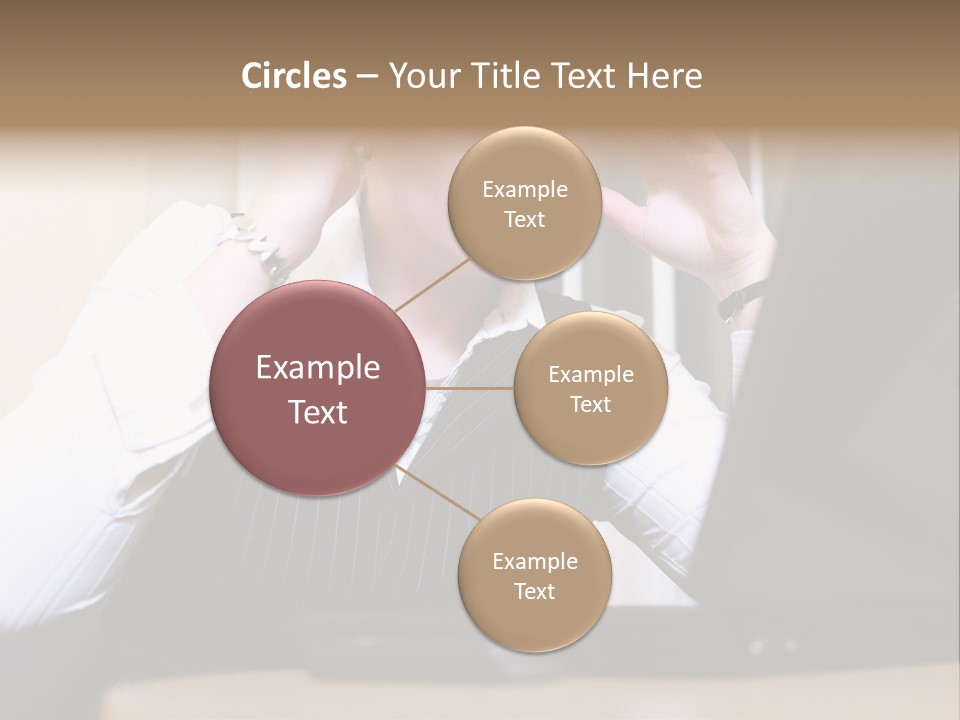 Businesswoman - Business Woman Concentrated - Concentrative . She Wears Glasses And Did Some Calculation. PowerPoint Template