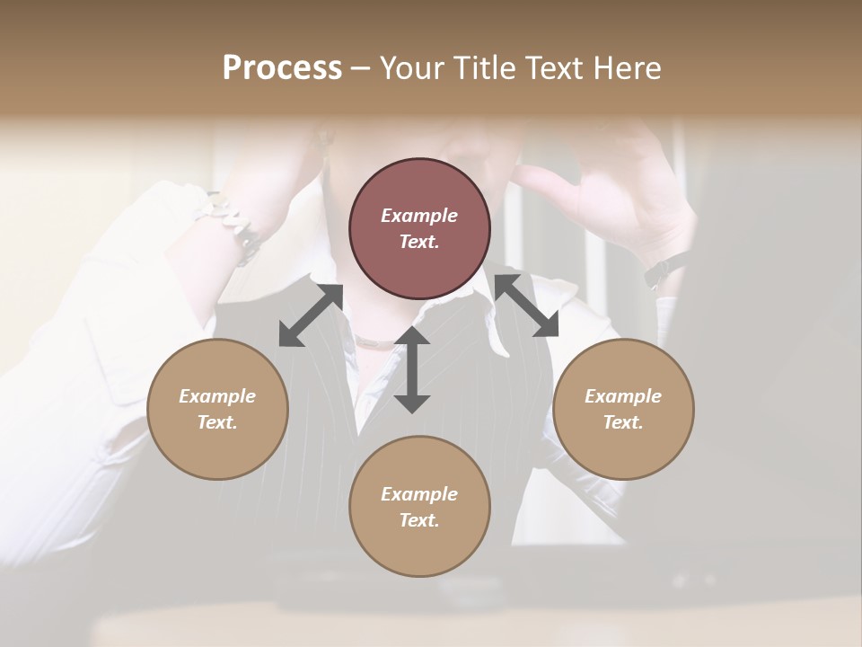 Businesswoman - Business Woman Concentrated - Concentrative . She Wears Glasses And Did Some Calculation. PowerPoint Template