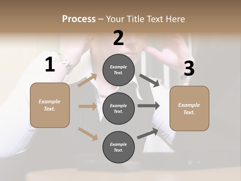 Businesswoman - Business Woman Concentrated - Concentrative . She Wears Glasses And Did Some Calculation. PowerPoint Template