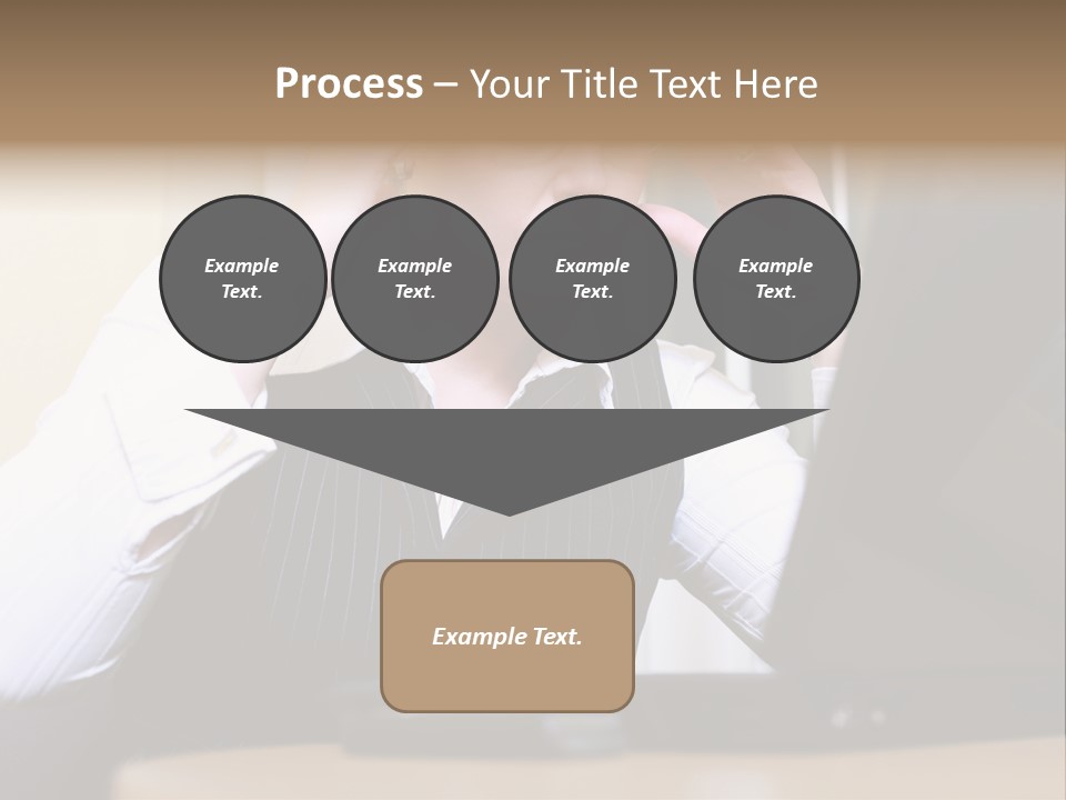 Businesswoman - Business Woman Concentrated - Concentrative . She Wears Glasses And Did Some Calculation. PowerPoint Template