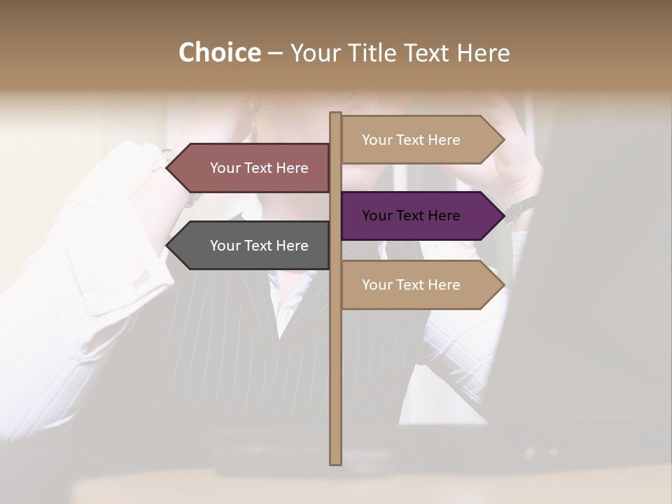 Businesswoman - Business Woman Concentrated - Concentrative . She Wears Glasses And Did Some Calculation. PowerPoint Template