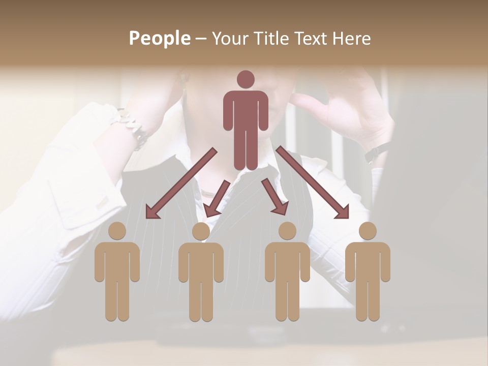 Businesswoman - Business Woman Concentrated - Concentrative . She Wears Glasses And Did Some Calculation. PowerPoint Template