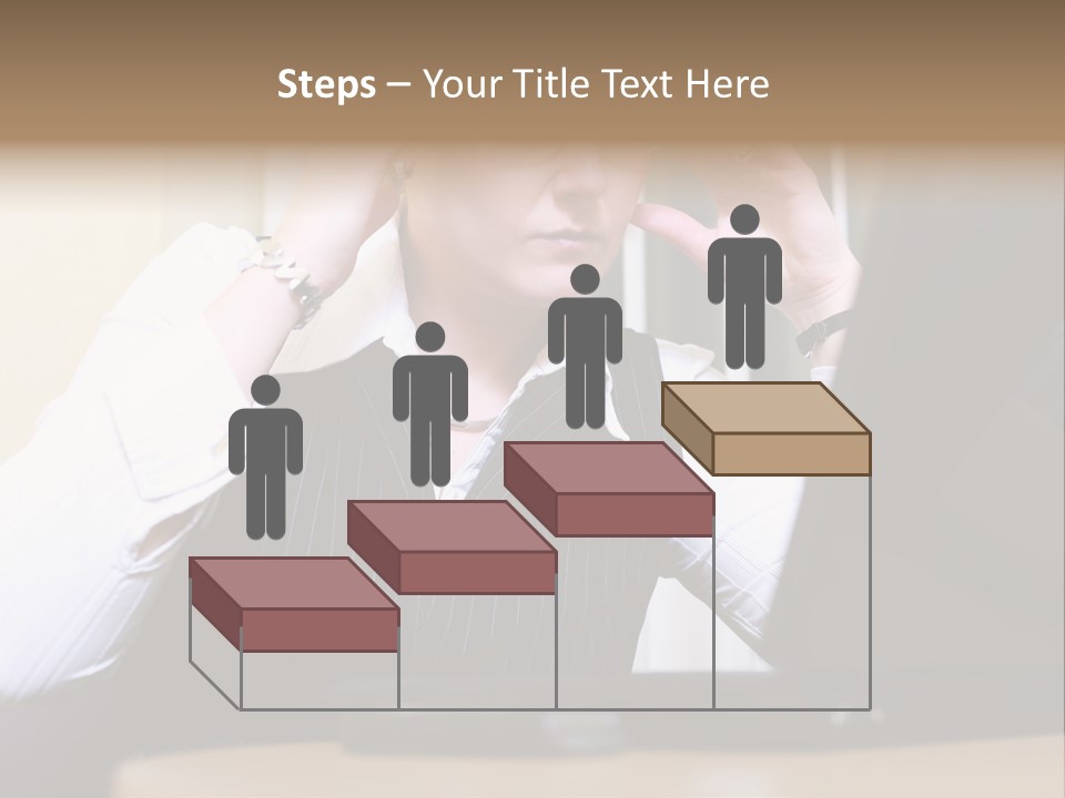 Businesswoman - Business Woman Concentrated - Concentrative . She Wears Glasses And Did Some Calculation. PowerPoint Template