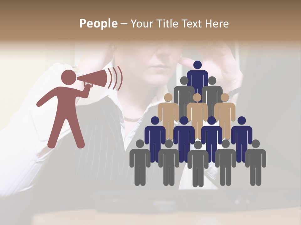 Businesswoman - Business Woman Concentrated - Concentrative . She Wears Glasses And Did Some Calculation. PowerPoint Template