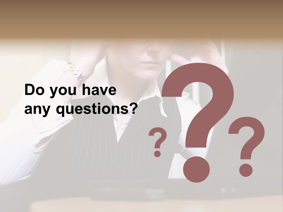 Businesswoman - Business Woman Concentrated - Concentrative . She Wears Glasses And Did Some Calculation. PowerPoint Template