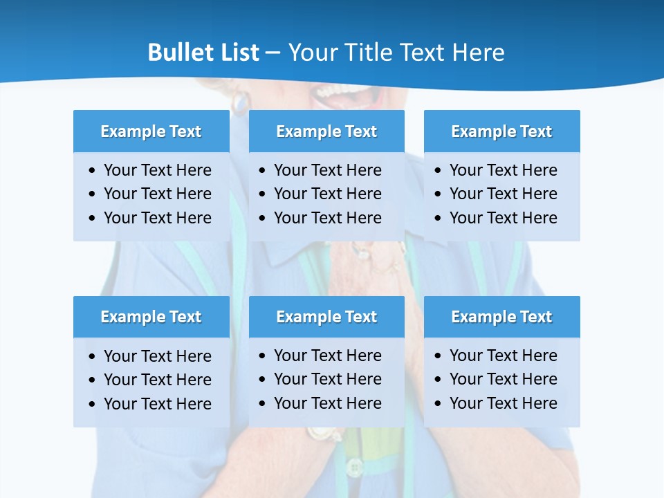 Senior Lady On Hands Free Set Gets Exciting News Via Cellphone. Isolated On White. PowerPoint Template