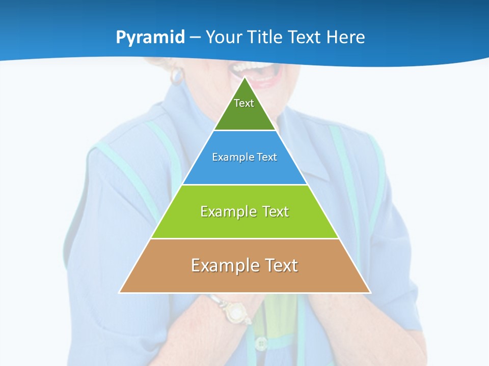 Senior Lady On Hands Free Set Gets Exciting News Via Cellphone. Isolated On White. PowerPoint Template