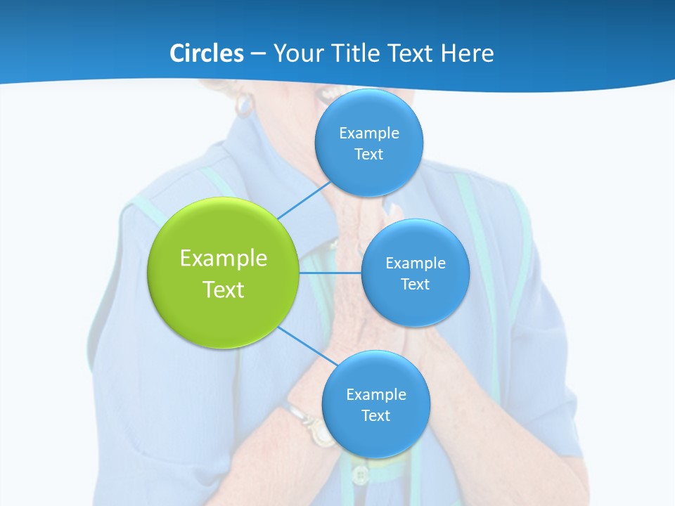 Senior Lady On Hands Free Set Gets Exciting News Via Cellphone. Isolated On White. PowerPoint Template