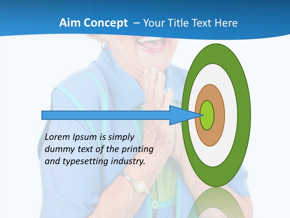 Senior Lady On Hands Free Set Gets Exciting News Via Cellphone. Isolated On White. PowerPoint Template