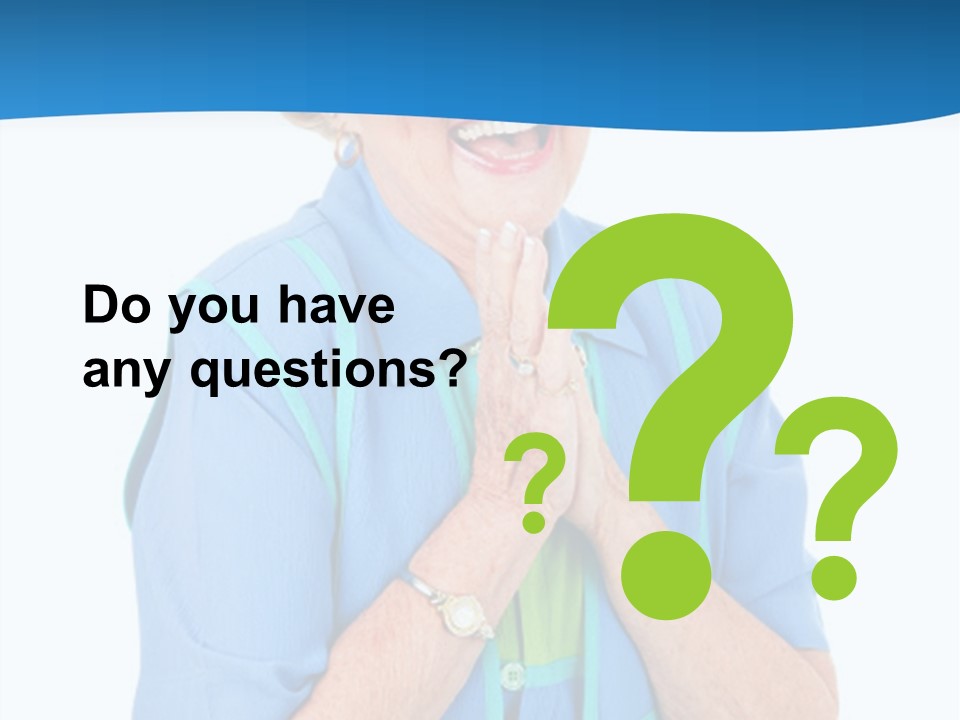 Senior Lady On Hands Free Set Gets Exciting News Via Cellphone. Isolated On White. PowerPoint Template