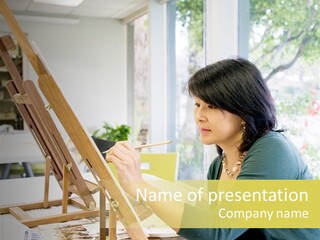 Art Teacher Painting PowerPoint Template