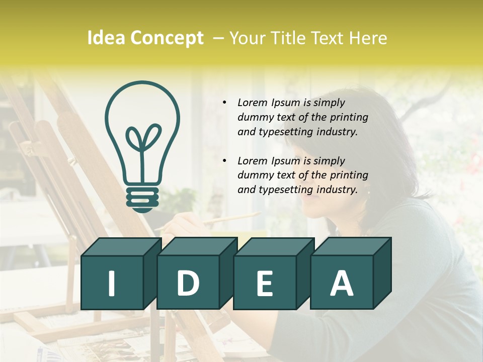 Art Teacher Painting PowerPoint Template