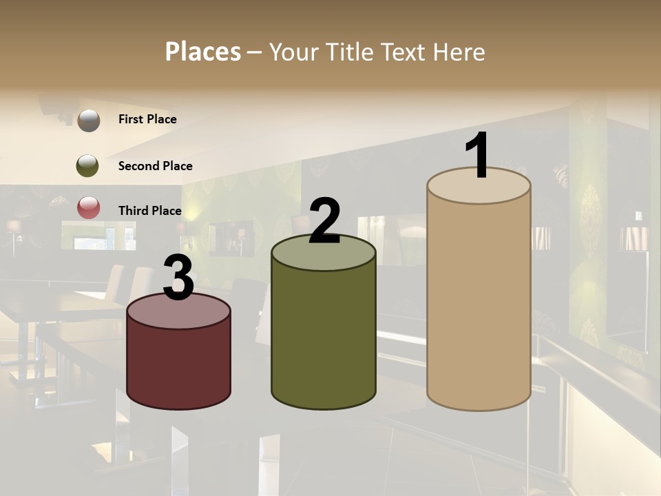 A Conference Room With A Long Table And Chairs PowerPoint Template