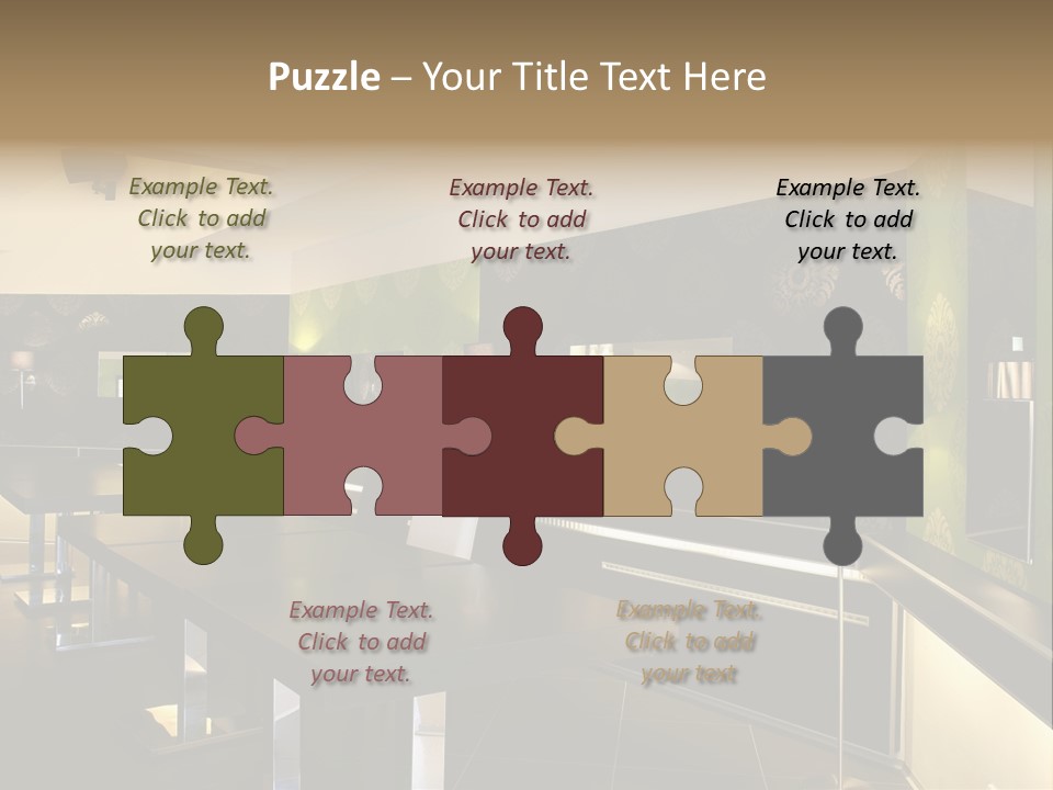 A Conference Room With A Long Table And Chairs PowerPoint Template