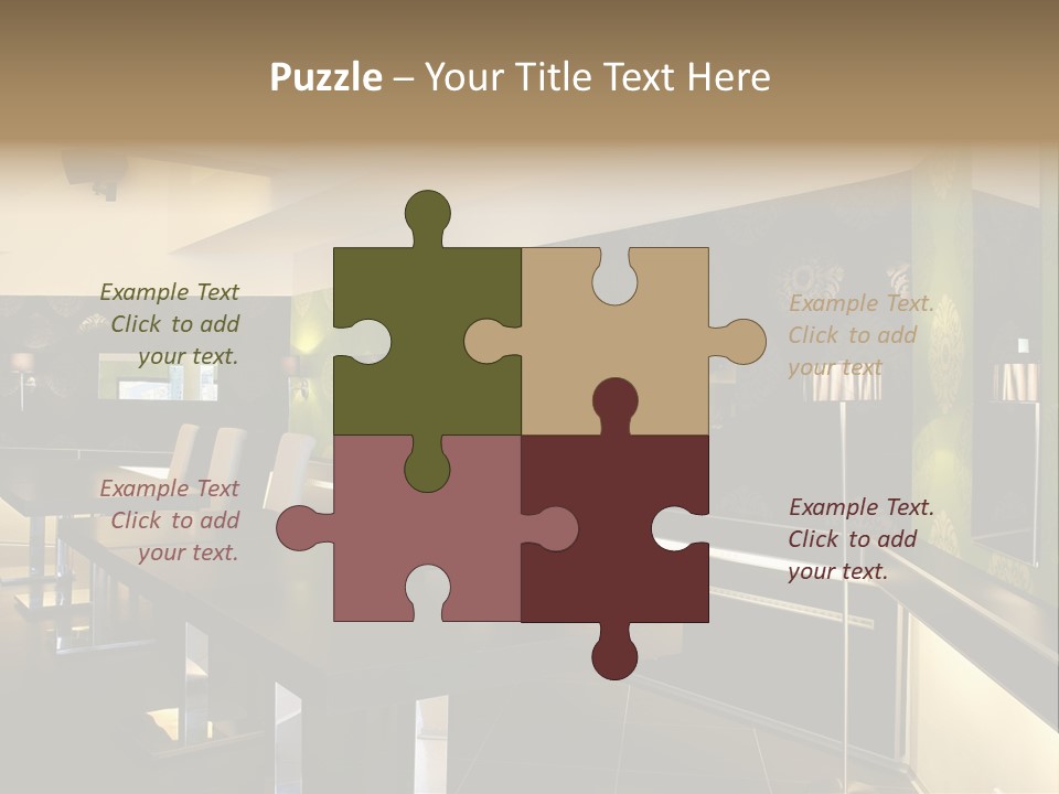 A Conference Room With A Long Table And Chairs PowerPoint Template