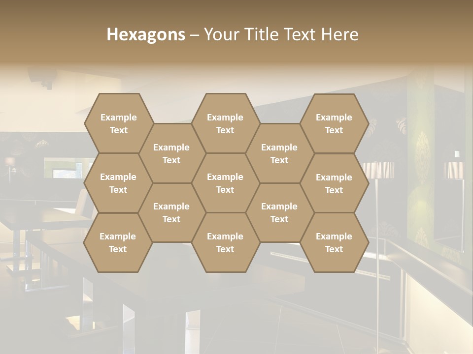 A Conference Room With A Long Table And Chairs PowerPoint Template