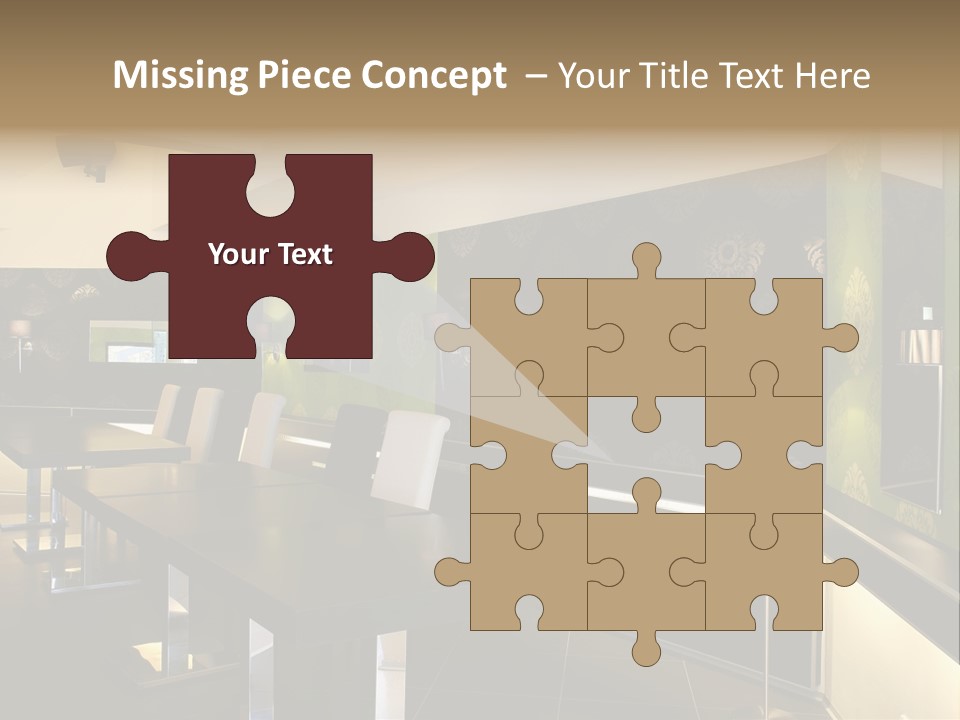 A Conference Room With A Long Table And Chairs PowerPoint Template