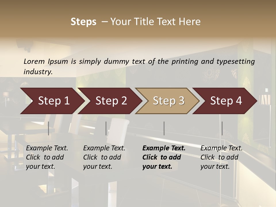 A Conference Room With A Long Table And Chairs PowerPoint Template