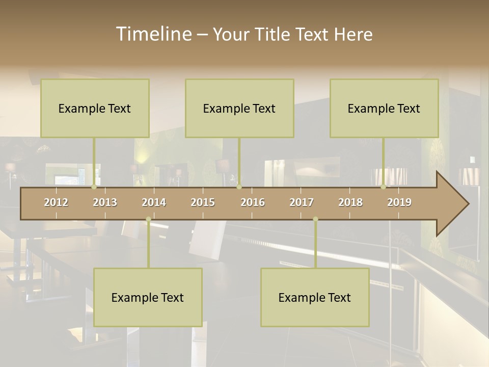 A Conference Room With A Long Table And Chairs PowerPoint Template