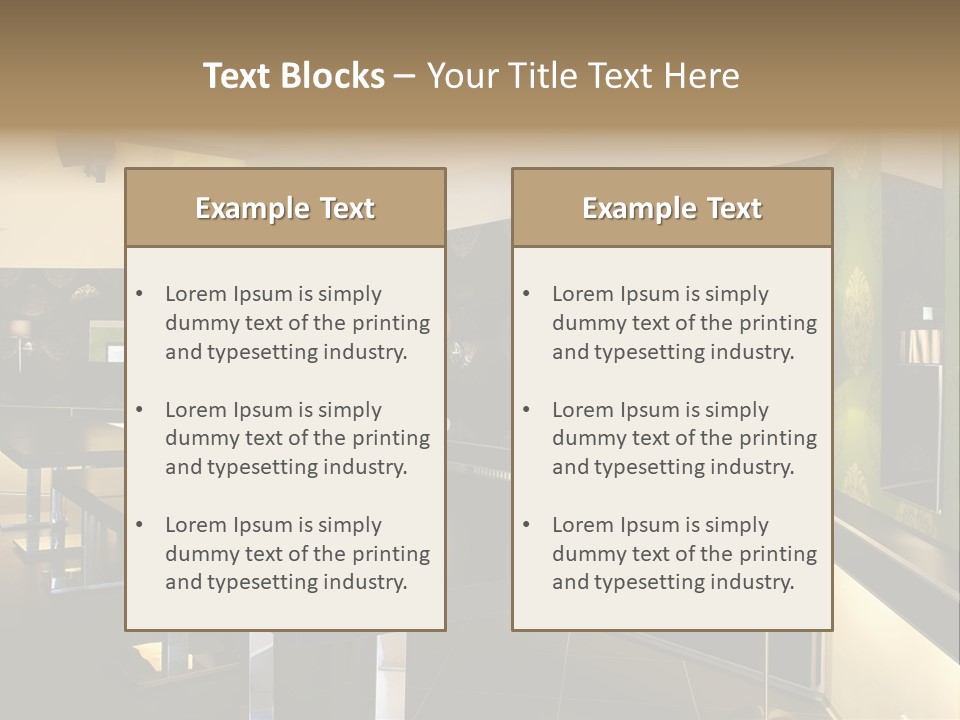 A Conference Room With A Long Table And Chairs PowerPoint Template