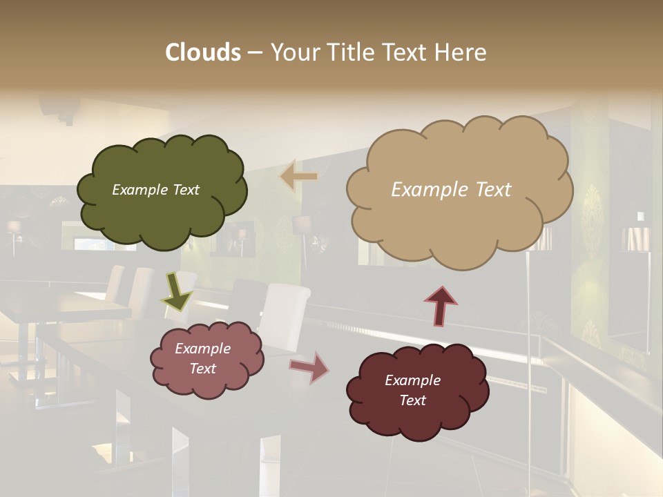 A Conference Room With A Long Table And Chairs PowerPoint Template