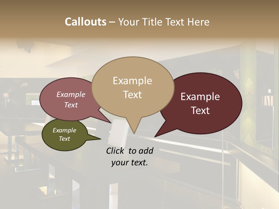 A Conference Room With A Long Table And Chairs PowerPoint Template