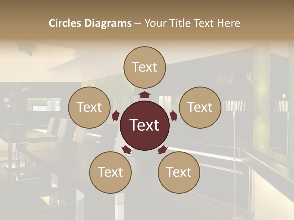 A Conference Room With A Long Table And Chairs PowerPoint Template