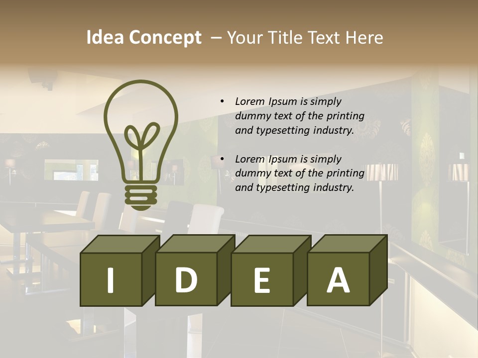 A Conference Room With A Long Table And Chairs PowerPoint Template
