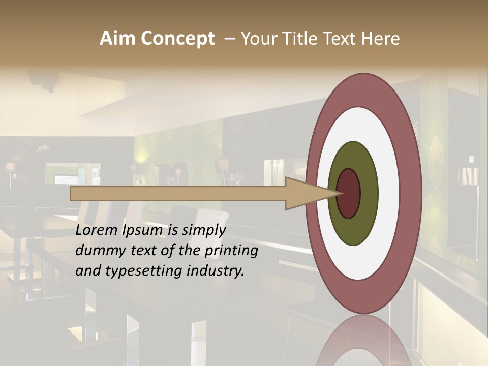 A Conference Room With A Long Table And Chairs PowerPoint Template