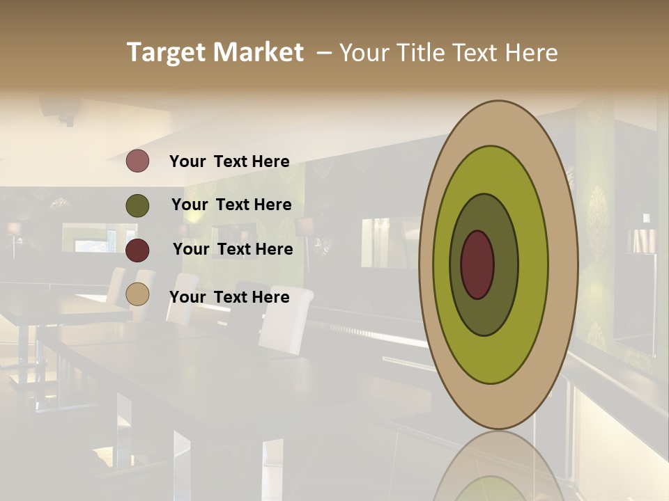 A Conference Room With A Long Table And Chairs PowerPoint Template